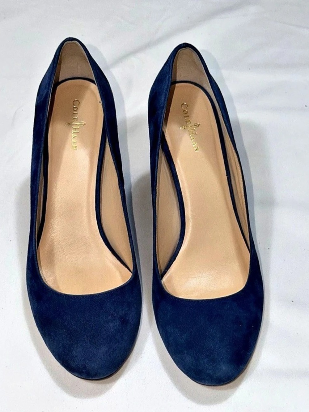 Cole Haan Nike Air Navy Blue Suede Wedge Pumps Women’s Size 10B